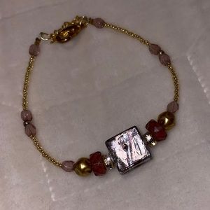 Hand Beaded Glass Bracelet